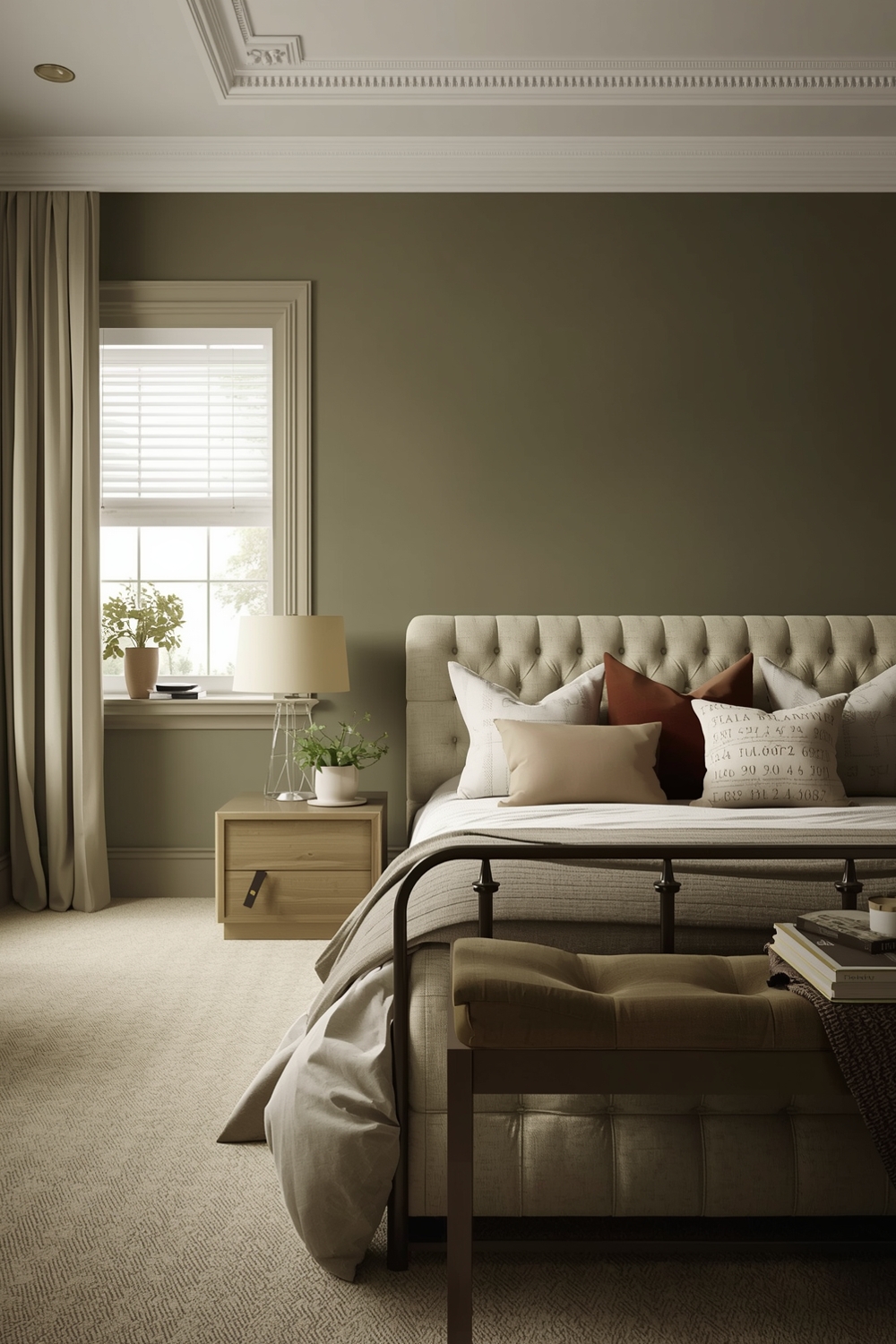 Stylish Olive Green Bedroom Design Examples