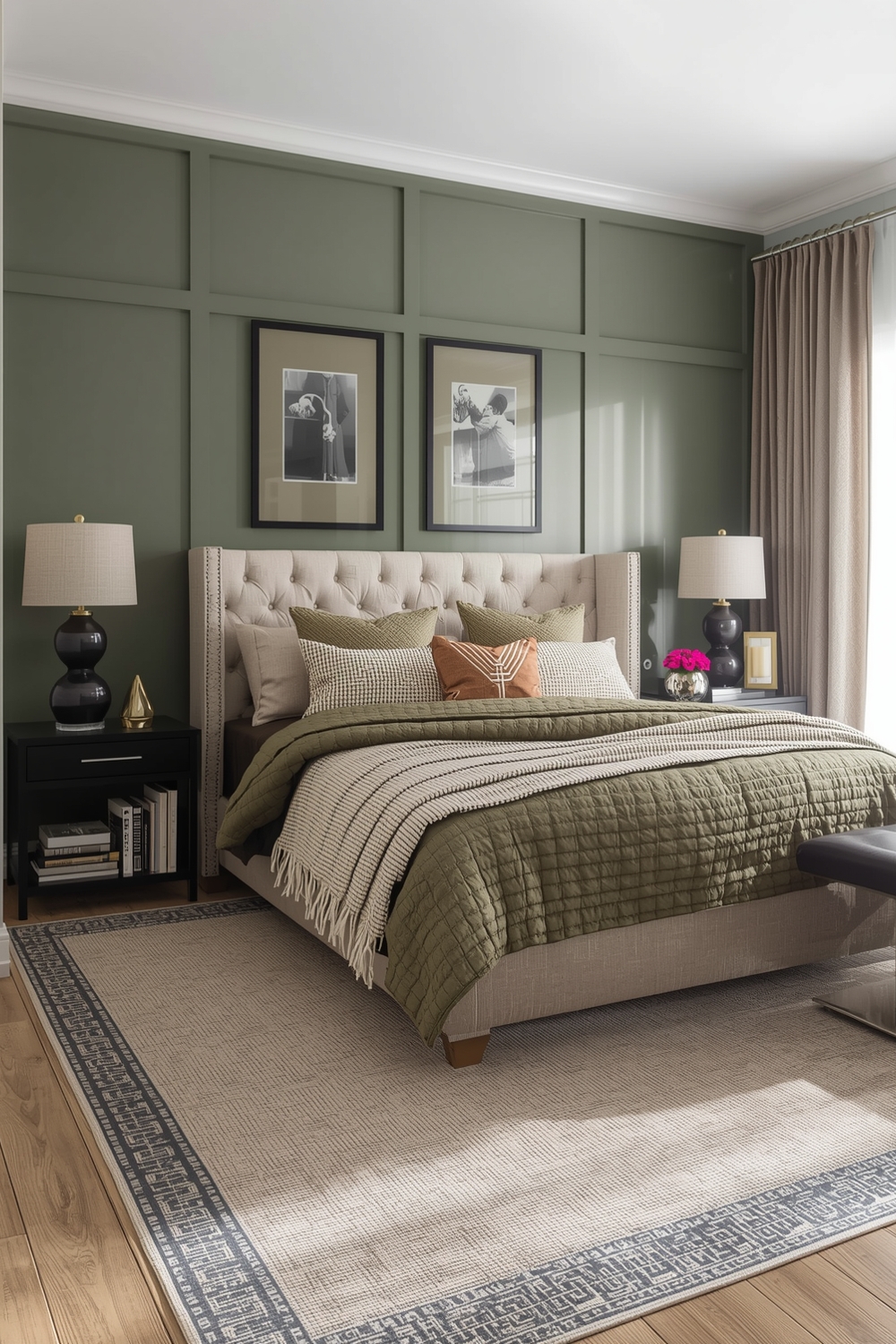 Stylish Olive Green Bedroom Idea Boards