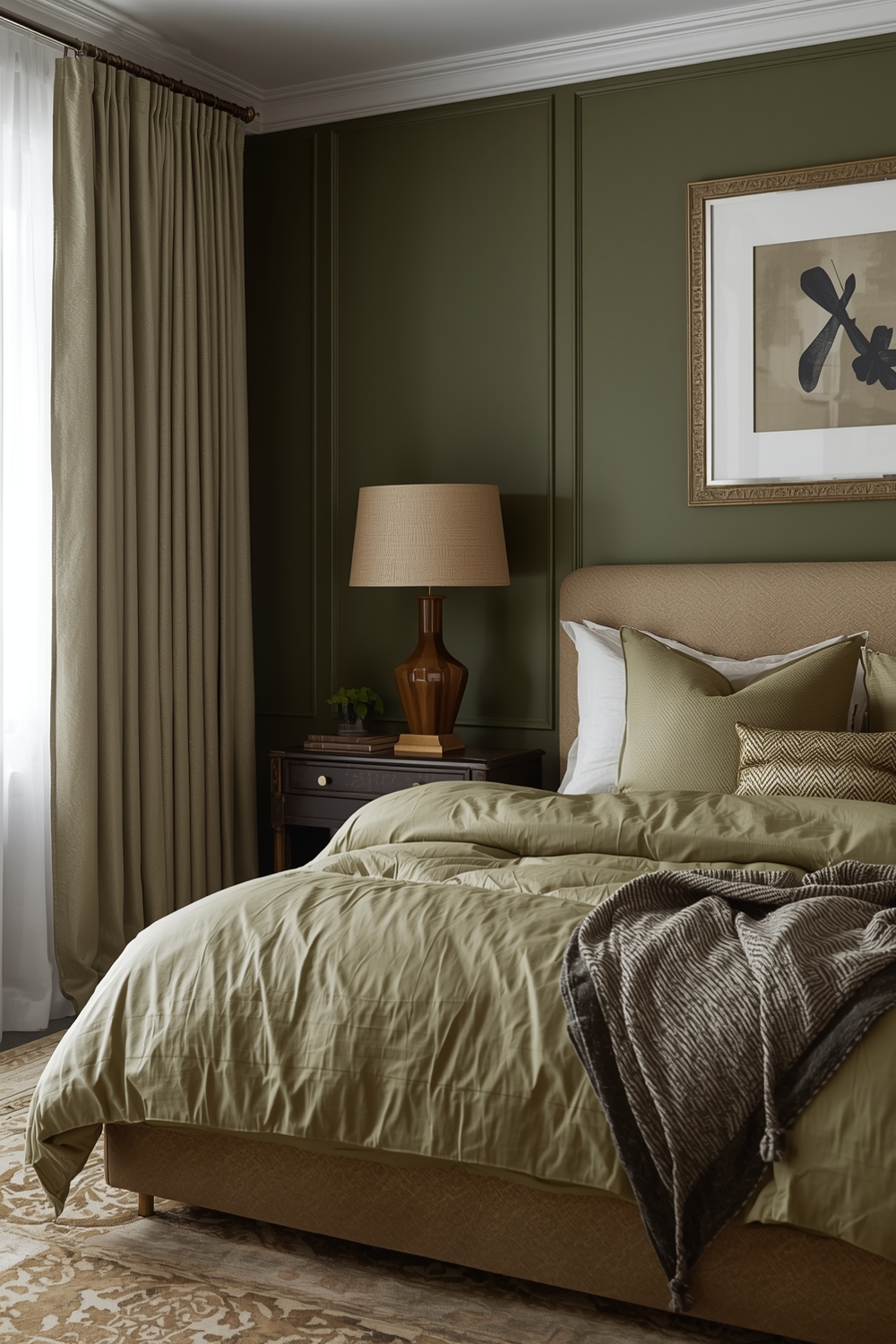 Stylish Olive Green Bedroom Layout Galleries