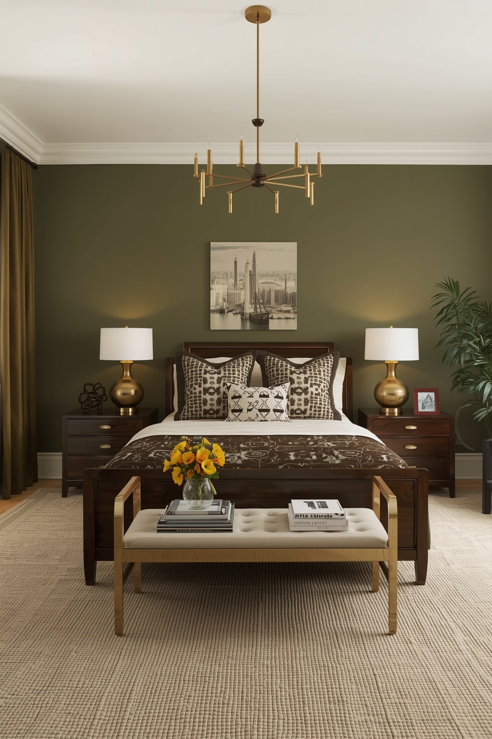 Stylish Olive Green Bedroom Layout Guides