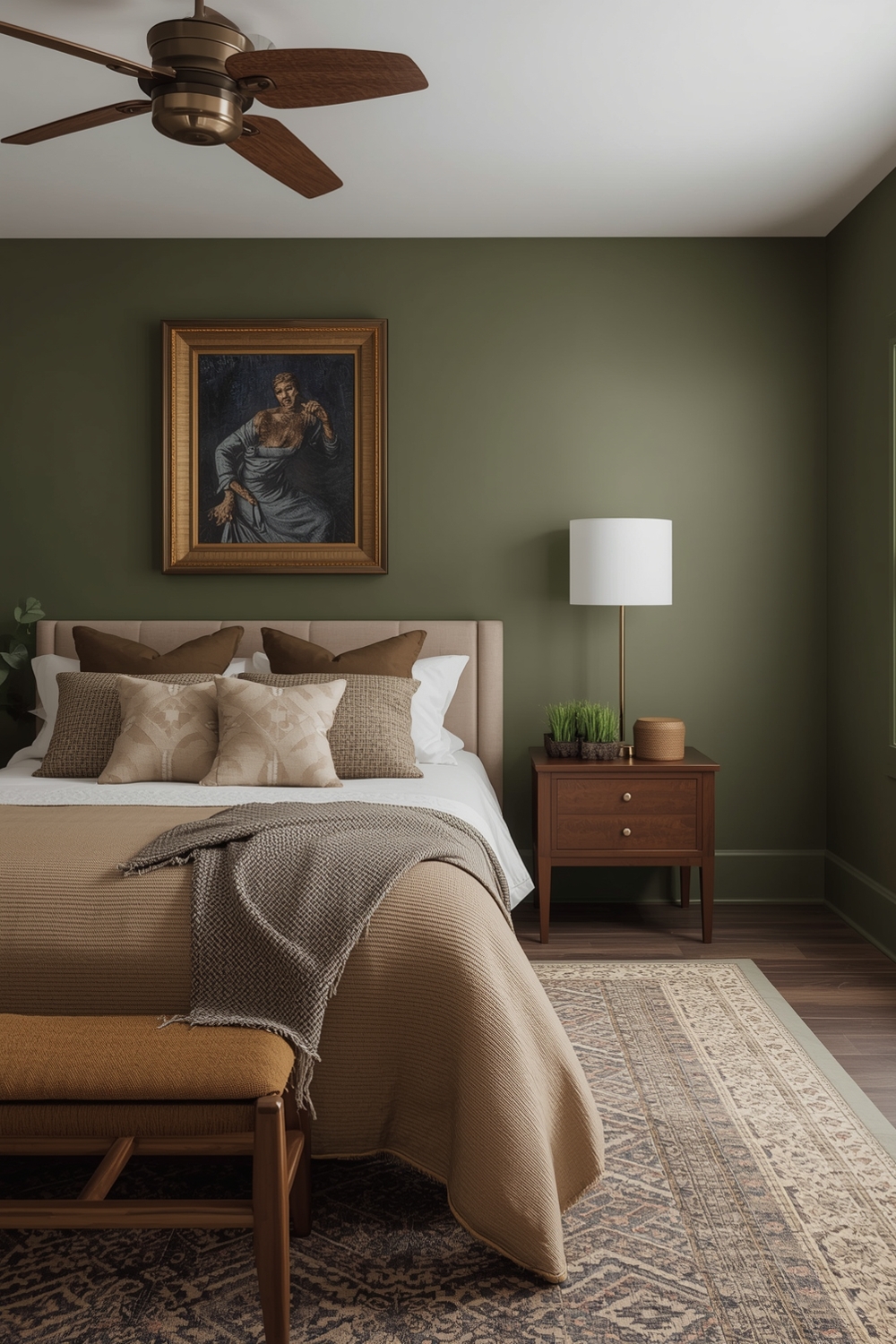 Stylish Olive Green Bedroom Layout Pairing Examples