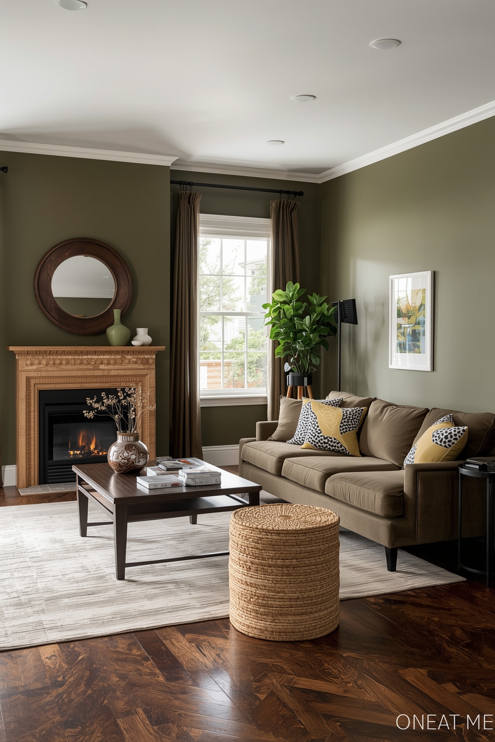 Stylish Olive Green Living Room Design Examples