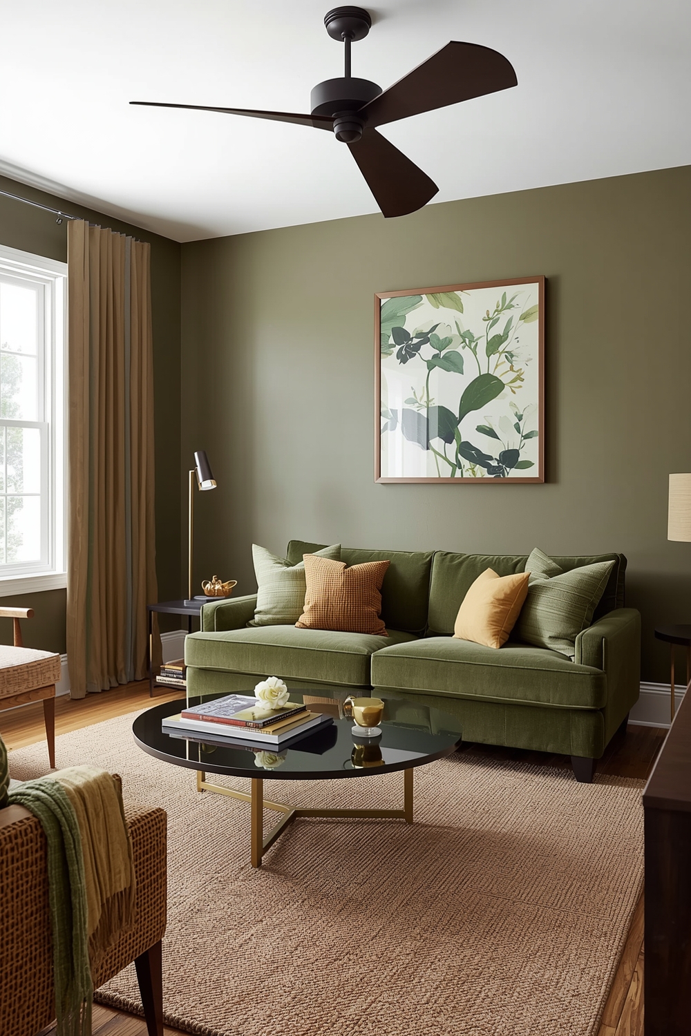 Stylish Olive Green Living Room Idea Boards