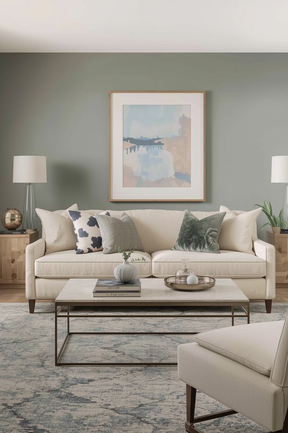 Stylish Sage Green Living Room Design Examples