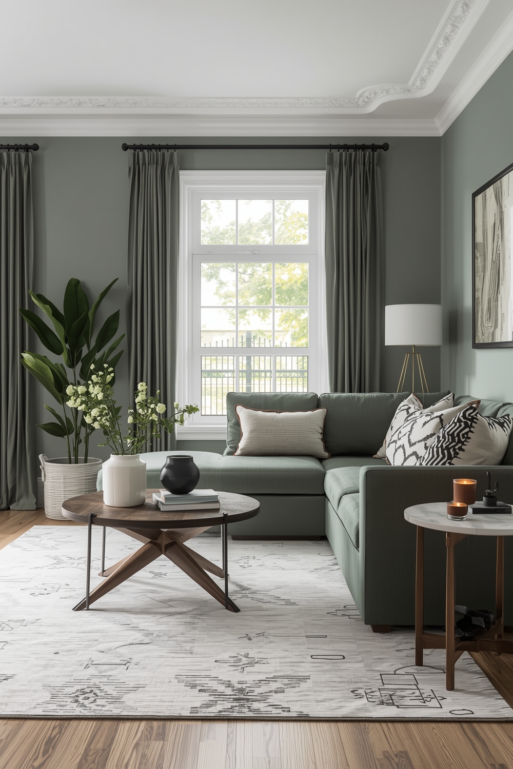 Stylish Sage Green Living Room Layout Galleries