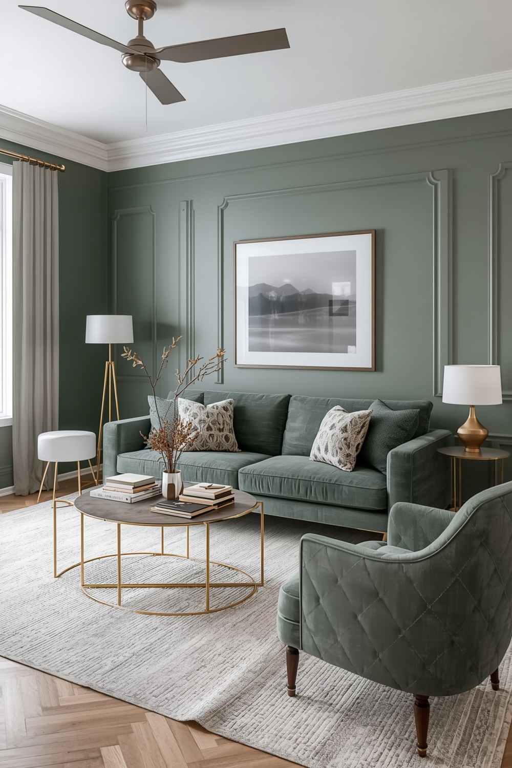 Stylish Sage Green Living Room Layout Inspirations