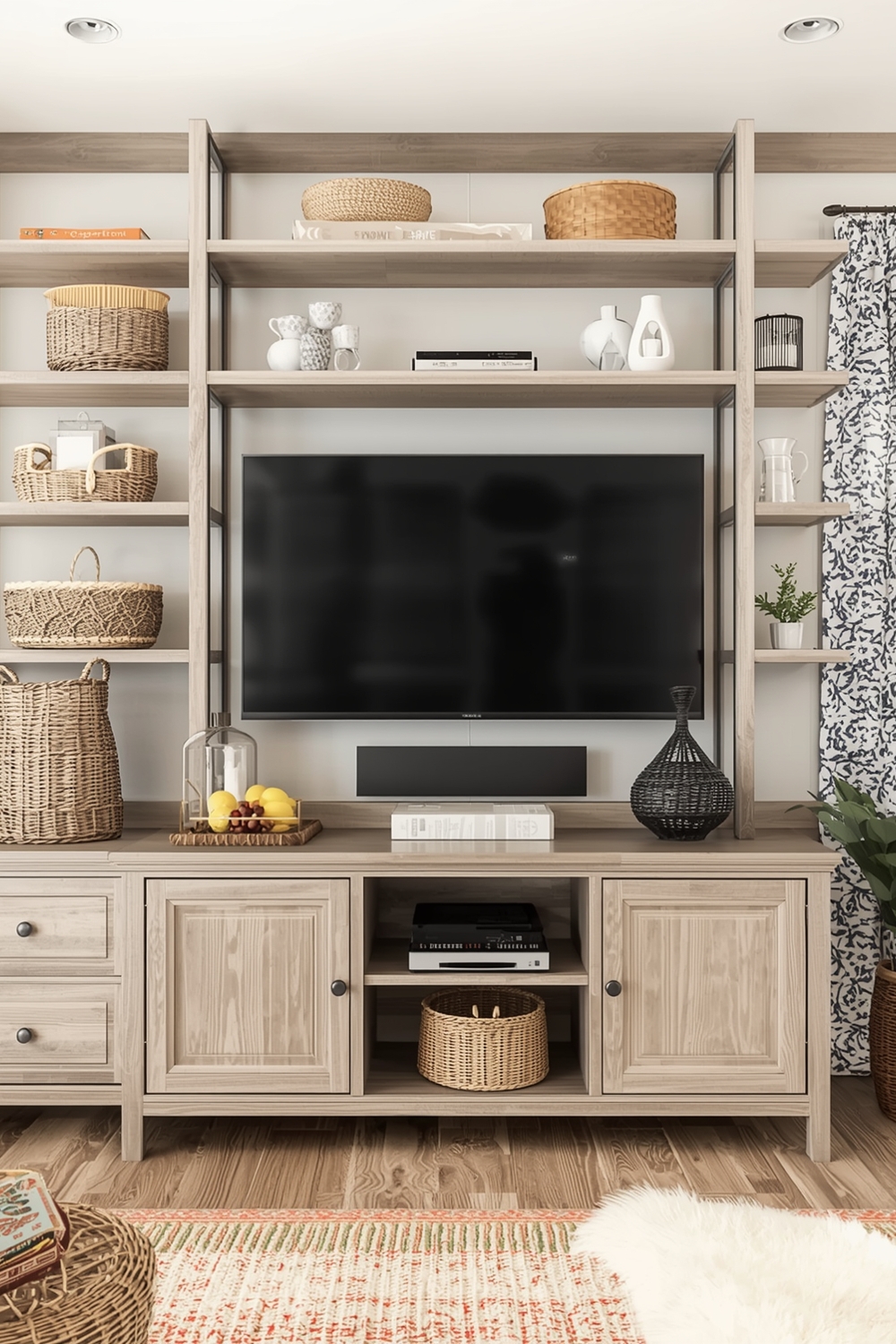 TV Wall Ideas with Display Shelving