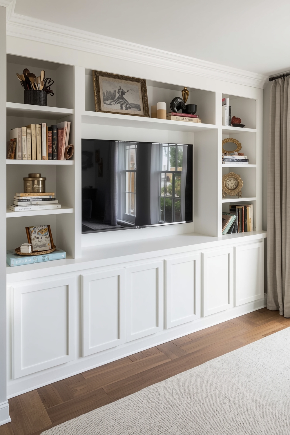 TV Wall Layouts with Built-In Storage