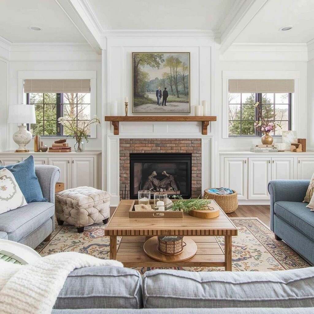 Cozy Farmhouse Fireplace