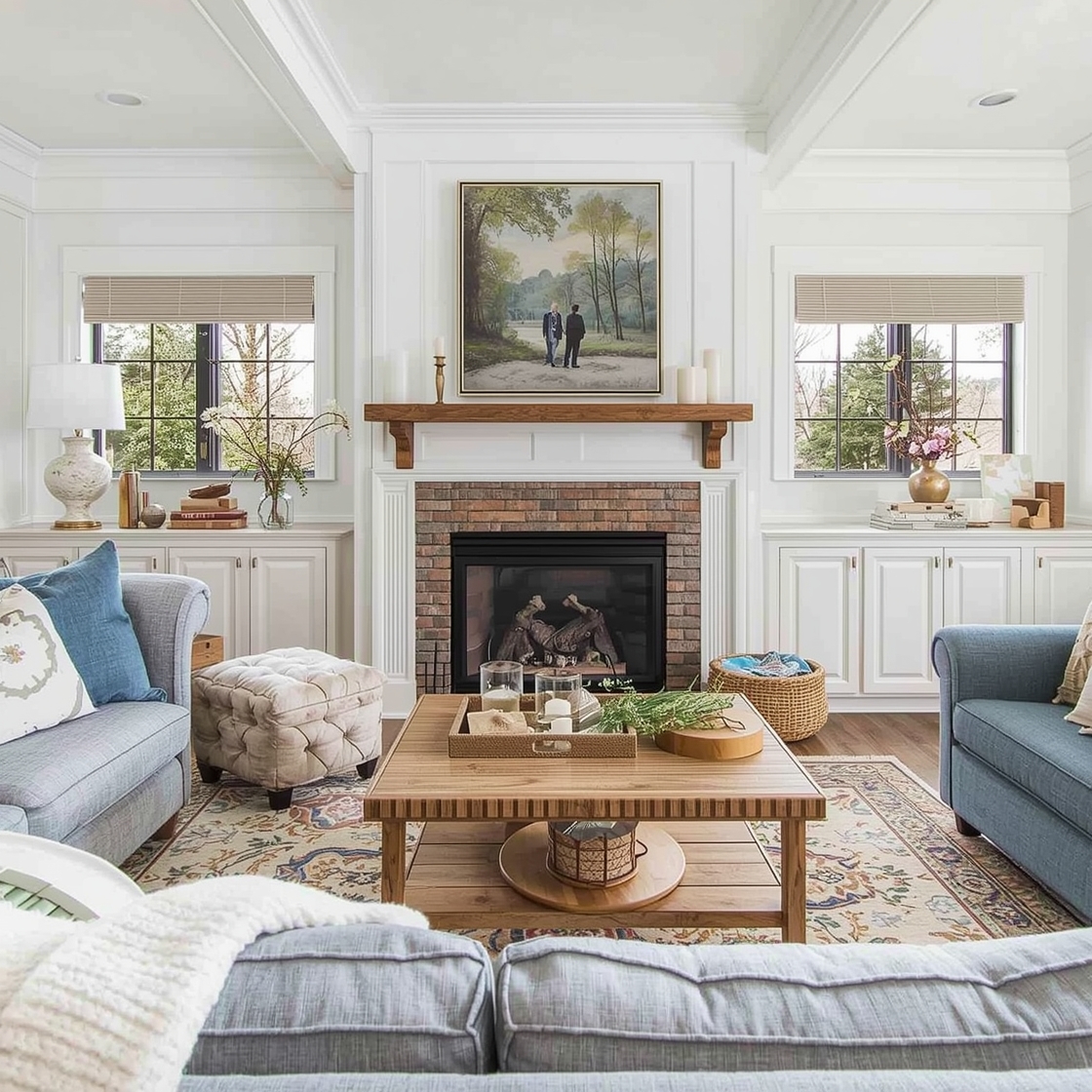 Cozy Farmhouse Fireplace