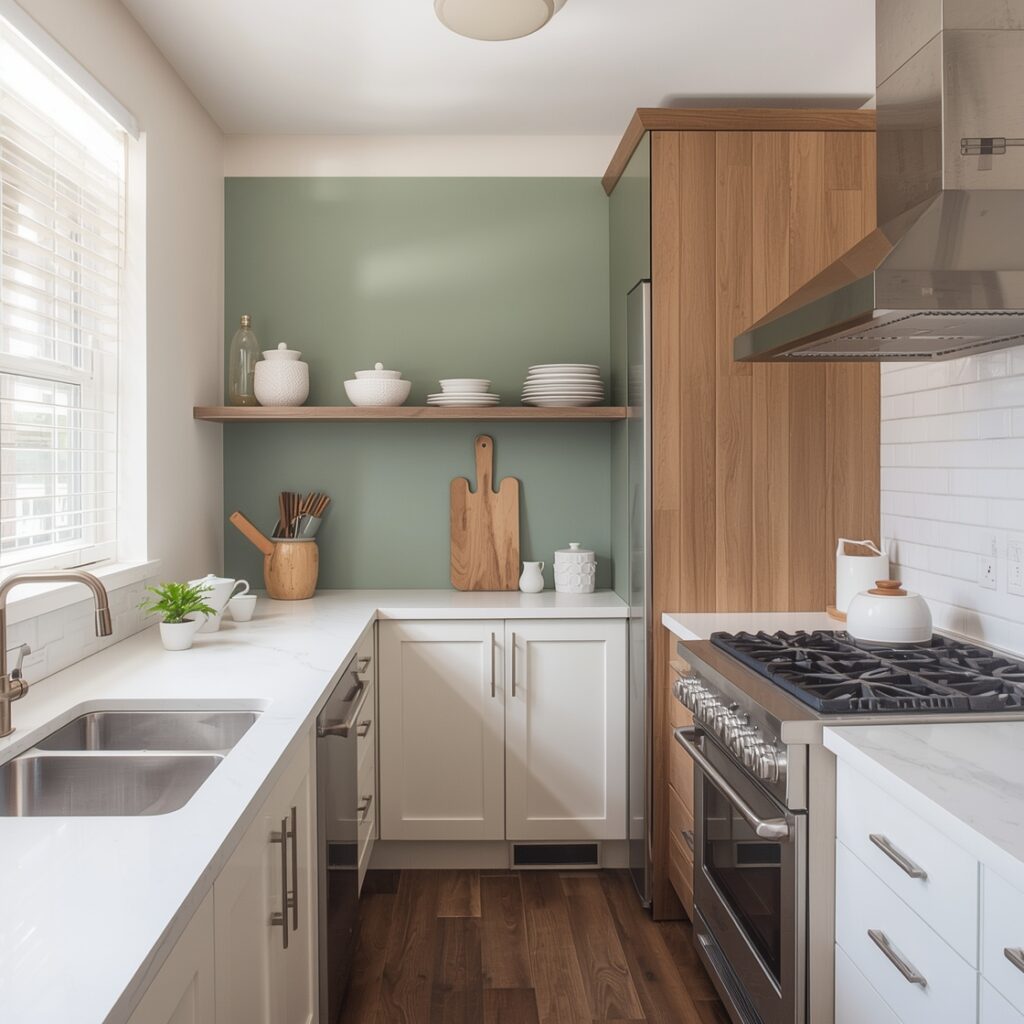 Two-toned kitchen cabinet color