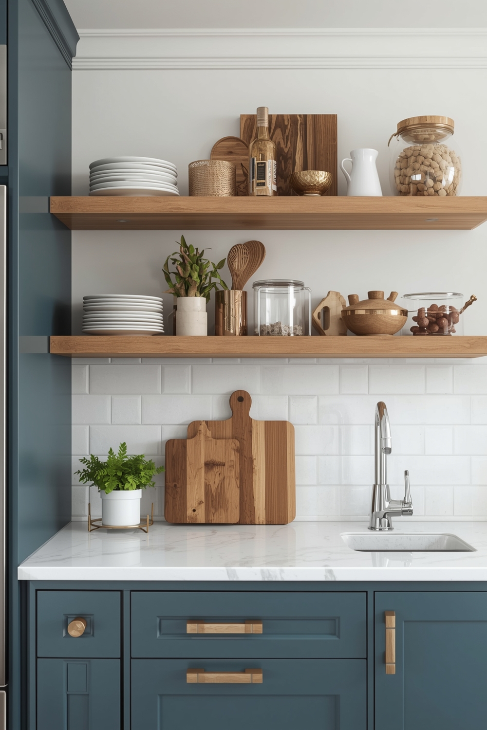 Key factors to consider before installing open kitchen shelves