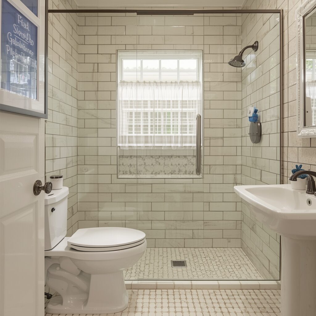 best layout small bathroom with shower