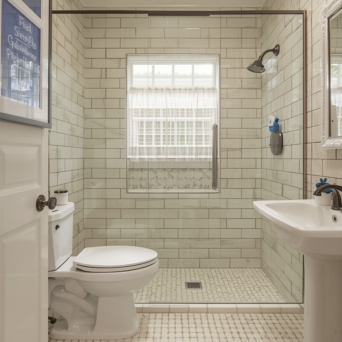 best layout small bathroom with shower