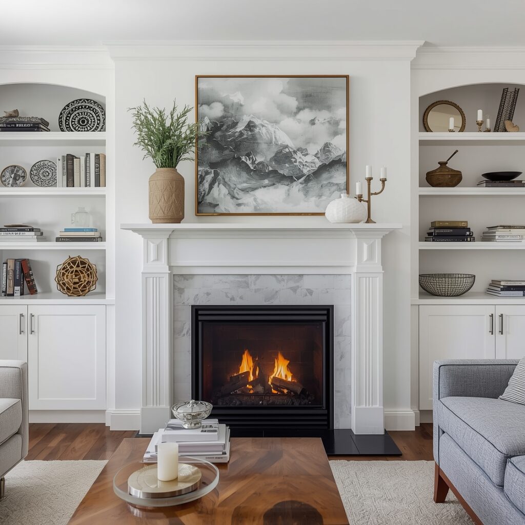 current fireplace trends 2024