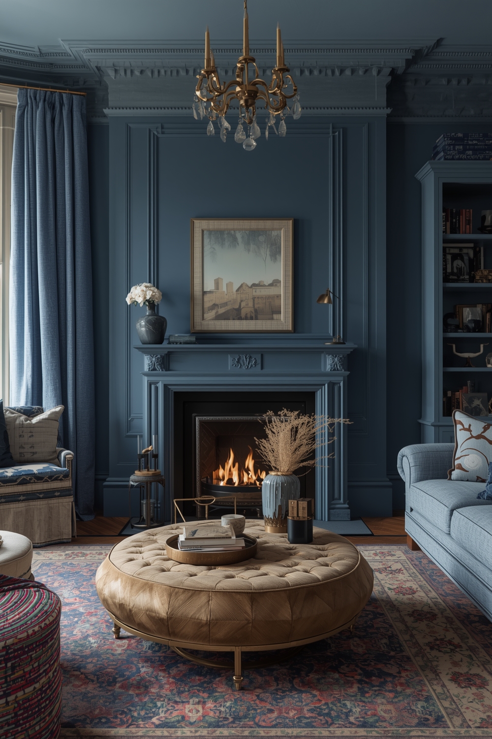 Blue room interior that feels cold and how to warm it up
