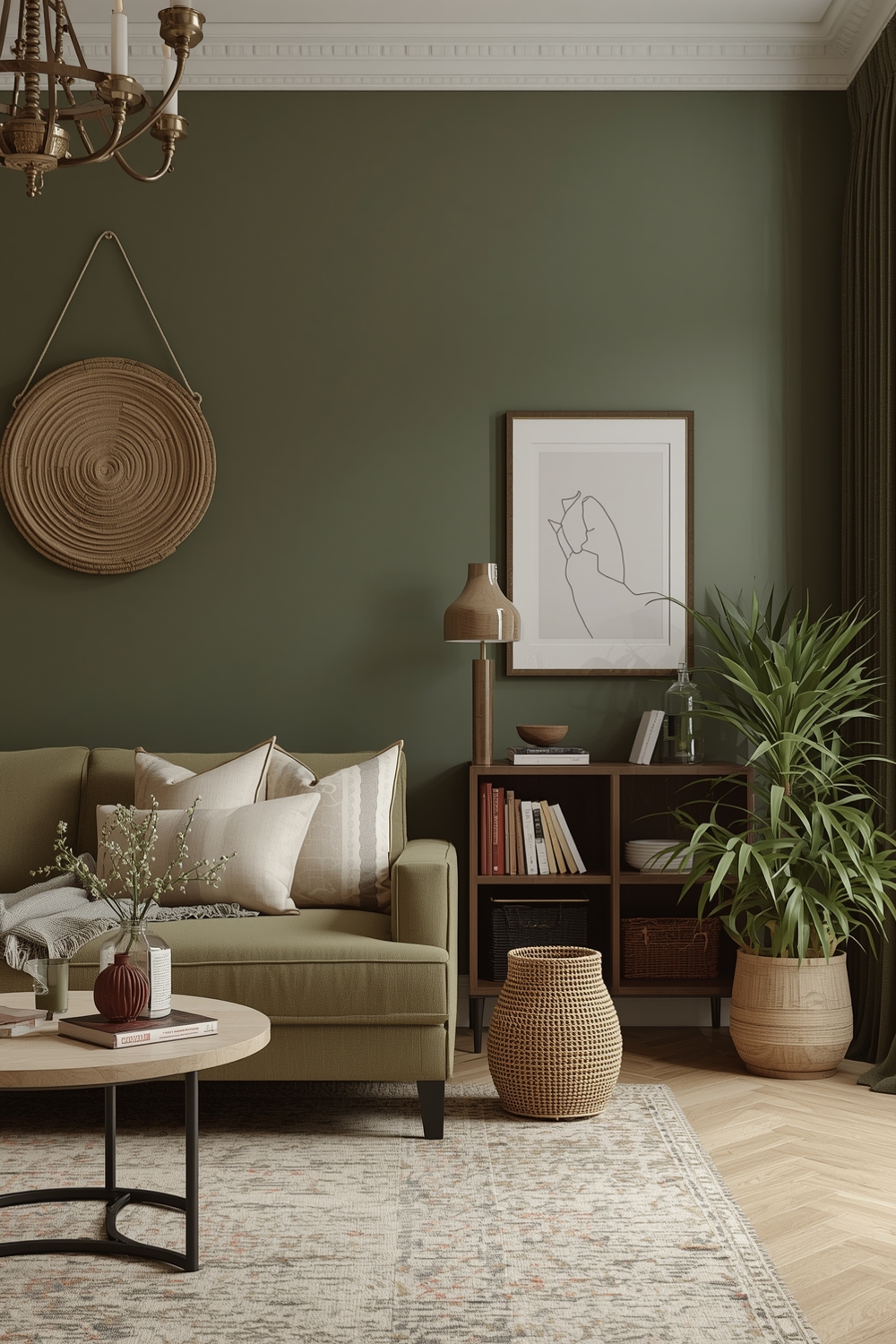 Why olive green became a popular interior color